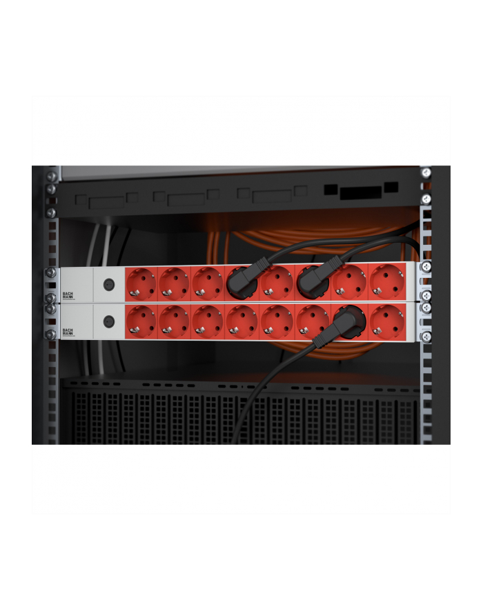 Bachmann 19 Cali 1HE 8x Gniazd rt 1xFUSE 10A 2m główny