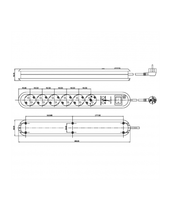 Bachmann SMART 6x Gniazd white ÜSS 1xprzełącznik