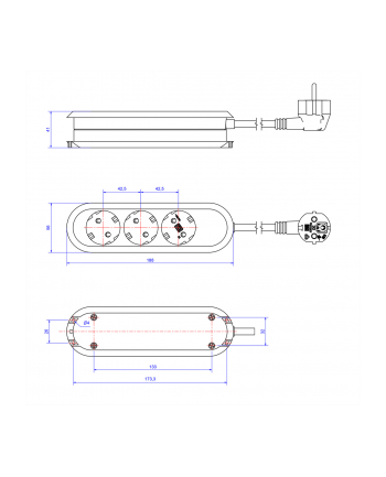 Bachmann SMART 3x Gniazda white Strom 1,5m