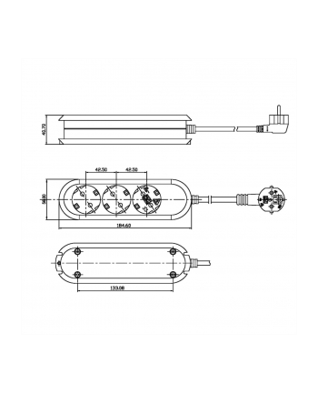 Bachmann SMART 3x Gniazda white Strom 1,5m