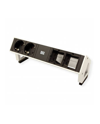 Bachmann DESK2 2x Gniazda 2xABD Strom RAL9010