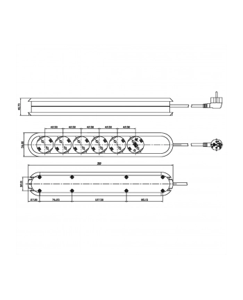 Bachmann SMART 6x Gniazd black Strom 5m