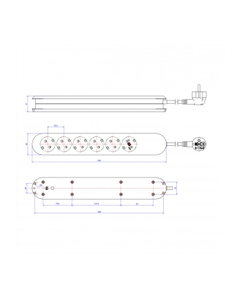 Bachmann SMART 6x Gniazd black 1xprzełącznik