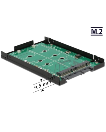 DeLOCK Adapter 2x 67P M.2 NGFF na SATA 22Pin - 2.5 cala nr 1