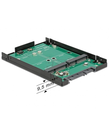 DeLOCK Adapter 2x mSATA+ Raid na SATA 22Pin - 2.5 cala nr 1