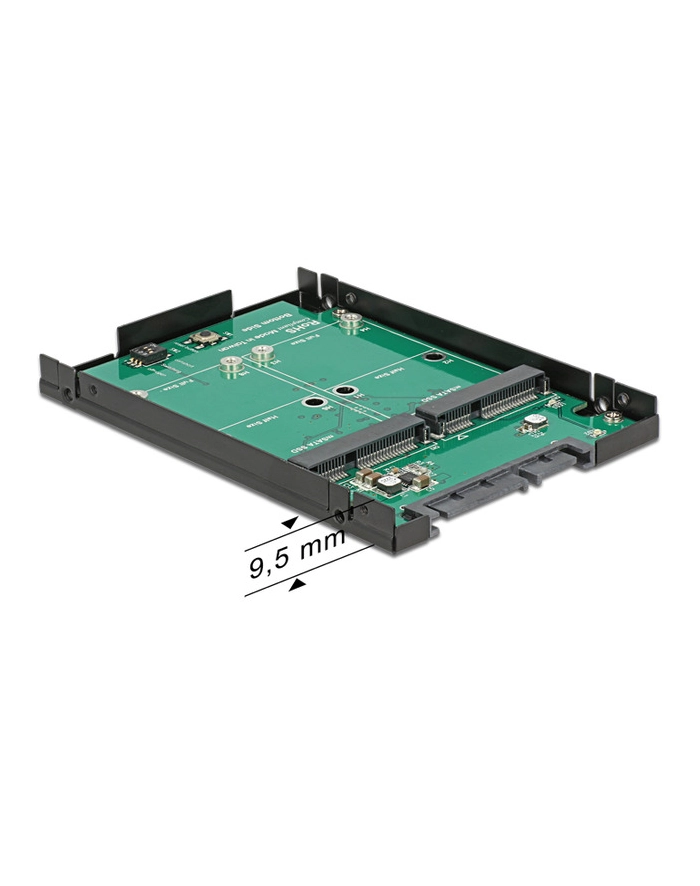 DeLOCK Adapter 2x mSATA+ Raid na SATA 22Pin - 2.5 cala główny
