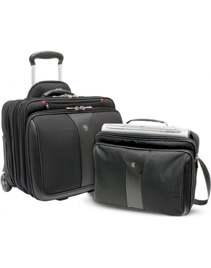 Wenger PATRIOT Black 15.4 CZARNO-CZERWONE LOGO główny