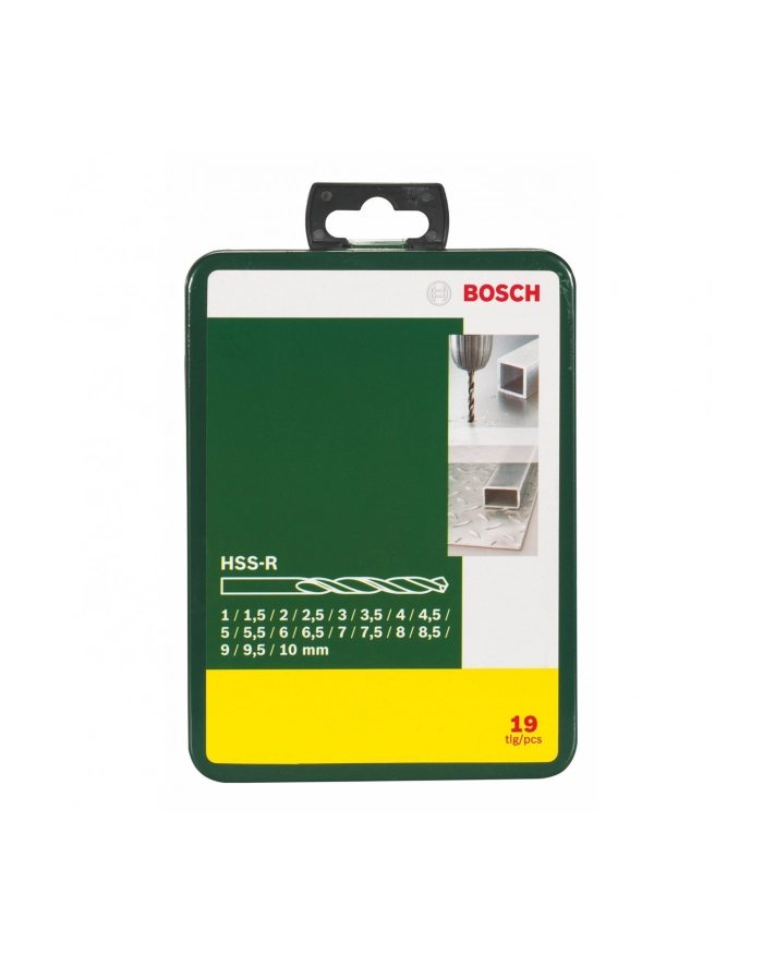 Bosch HSS-R-Wiertła do metalu - zestaw 19 sztuk główny