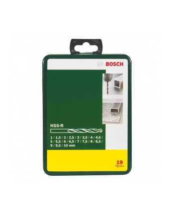 Bosch HSS-R-Wiertła do metalu - zestaw 19 sztuk nr 2