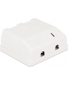 Delock Keystone Obudowa 2P Surface Box - white - nr 7