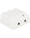 Delock Keystone Obudowa 2P Surface Box - white - nr 9
