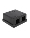 Delock Keystone Obudowa 2 Port black - nr 6