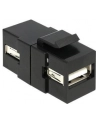 Delock Keystone Moduł USB 2.0 AA blue/Bu black - nr 16