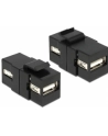 Delock Keystone Moduł USB 2.0 AA blue/Bu black - nr 17