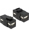 Delock Keystone Moduł USB 2.0 AA blue/Bu black - nr 19