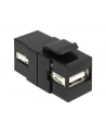Delock Keystone Moduł USB 2.0 AA blue/Bu black - nr 3