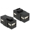 Delock Keystone Moduł USB 2.0 AA blue/Bu black - nr 4