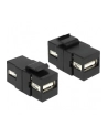 Delock Keystone Moduł USB 2.0 AA blue/Bu black - nr 7