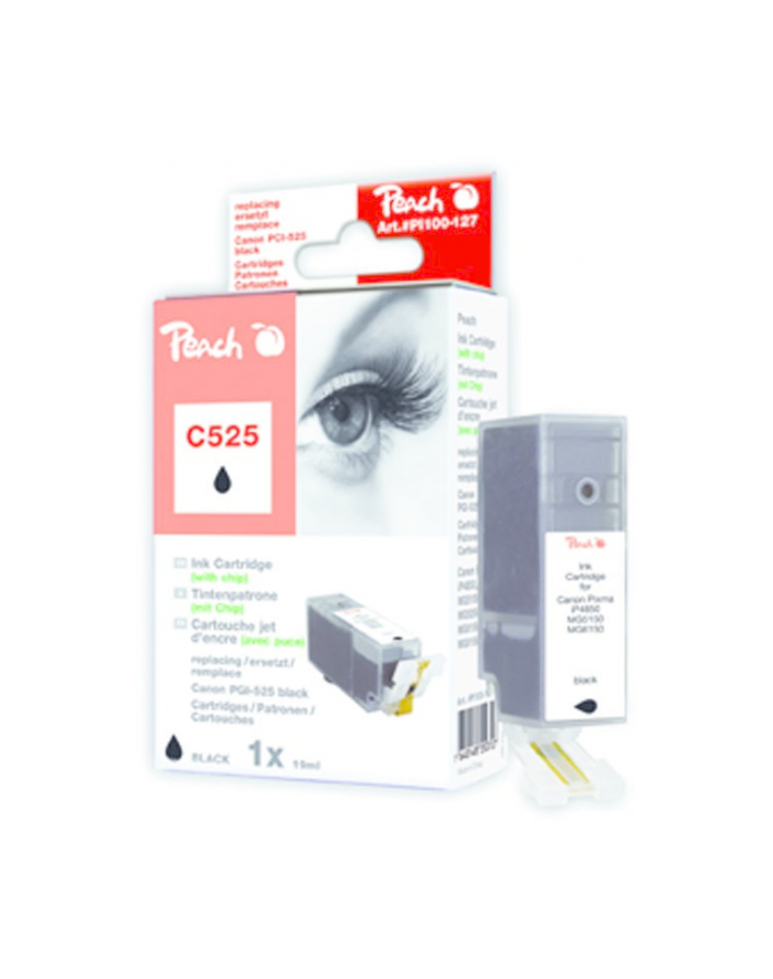 Tusz PEACH PI100-127  K Canon PGI-525BK (do Pixma IP 4850), black główny