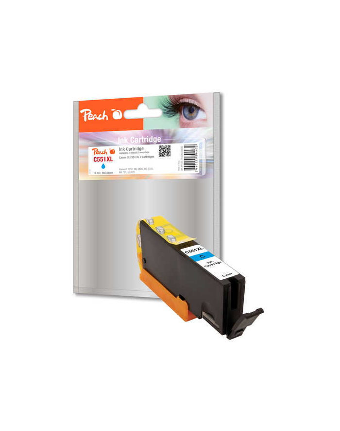 Tusz PEACH PI100-164  K Canon CLI-551C XL (do Pixma IP 7200 Series), cyan główny