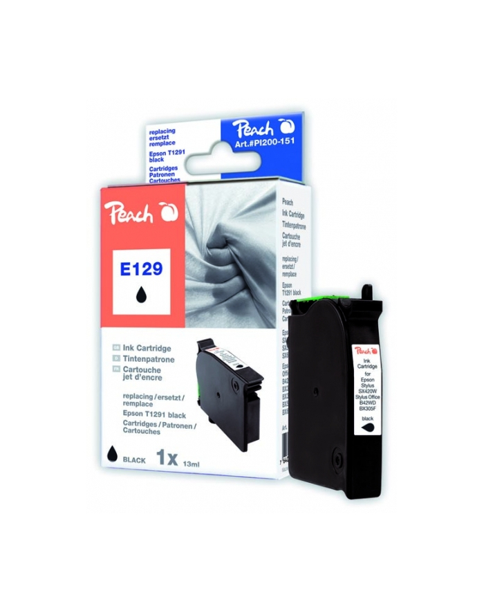 Tusz PEACH PI200-151  R Epson T1291 (do Stylus Office B 42 WD), black główny