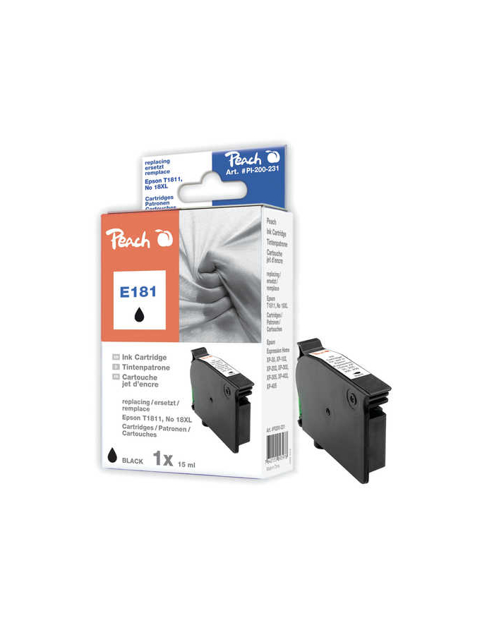 Tusz PEACH PI200-231  R Epson T1811 (do Expression Home XP-100 Series), black główny