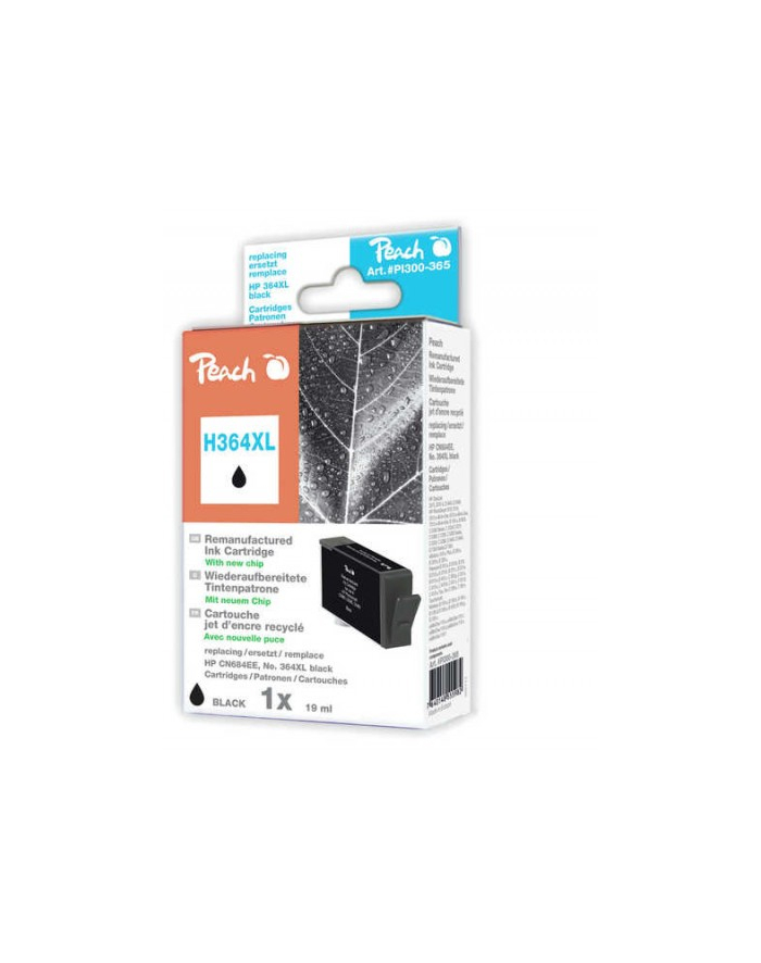 Tusz PEACH PI300-365  R HP CN684EE, No. 364XL (do DJ 3070 A), black główny
