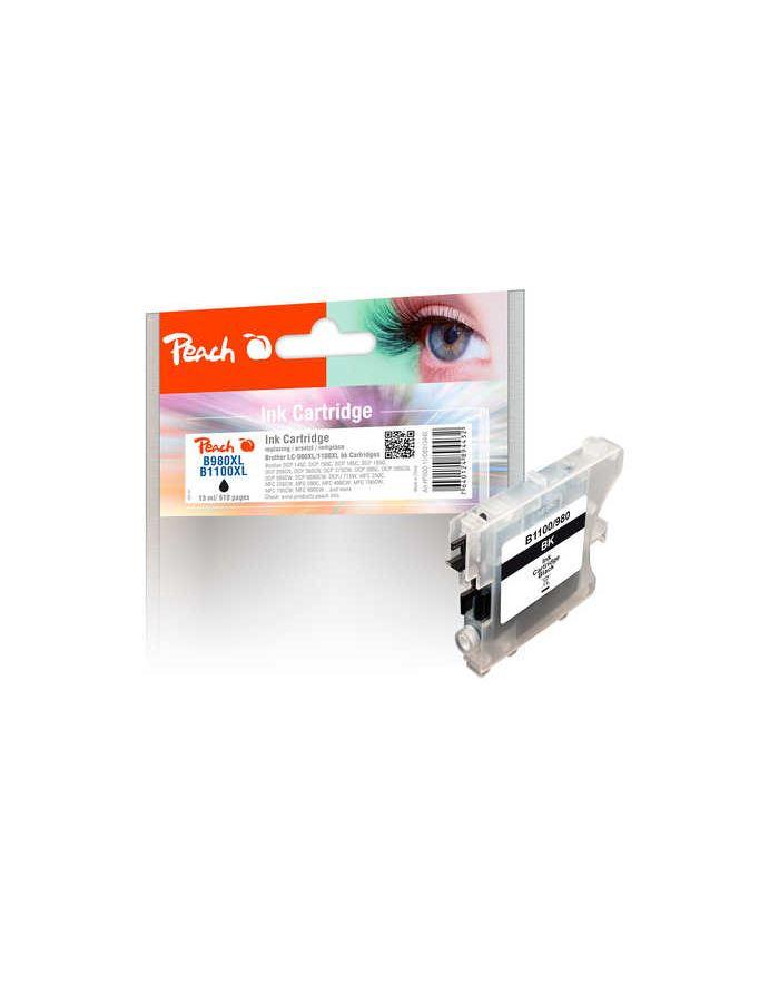 Tusz PEACH PI500-11  K Brother LC-1100BK, LC-980BK (do DCP-145 C), black główny