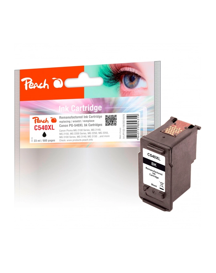 Tusz PEACH PI100-156  R Canon PG-540XL (do Pixma MG 2100 Series), black główny