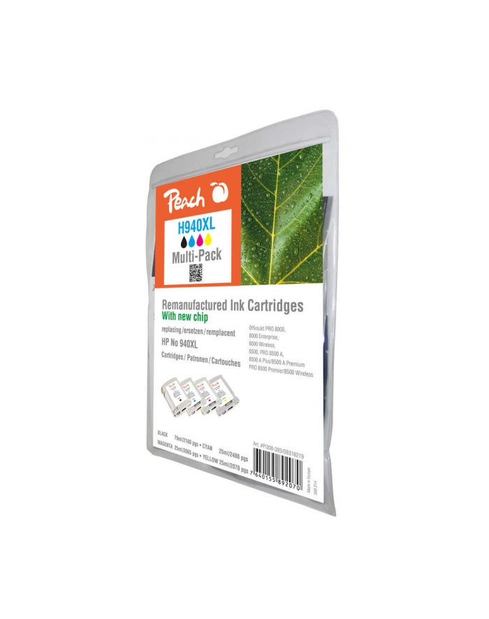 Tusz PEACH PI300-393  R HP C4906AE, C4907AE, C4908AE, C4909AE No. 940XL (do OJ P główny