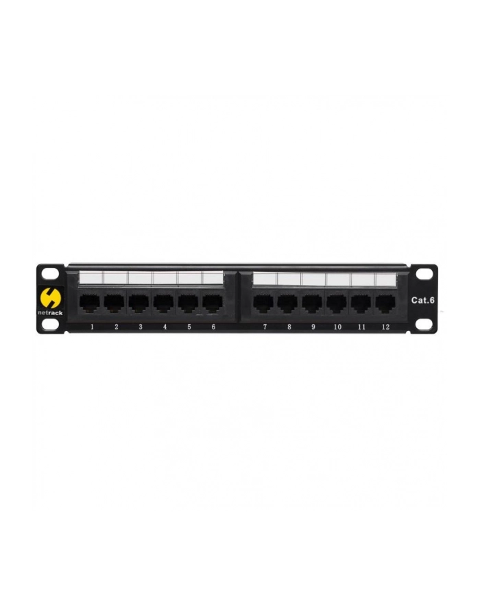 Netrack patchpanel 10'', 12 - portów kat. 6 UTP, bez wspornika główny