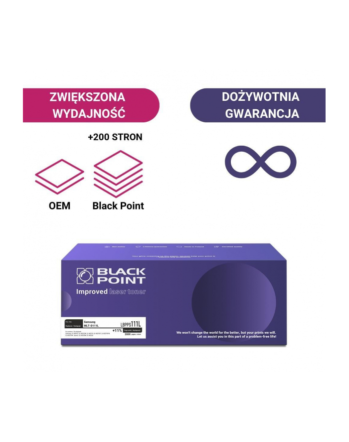 Toner Black Point LBPPS111L | black | 2000 str. | Samsung | MLT-D111L główny
