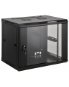 Intellinet Network Solutions Intellinet Szafka wisząca 19'' 9U/600 mm szklane drzwi zmontowana czarna - nr 3
