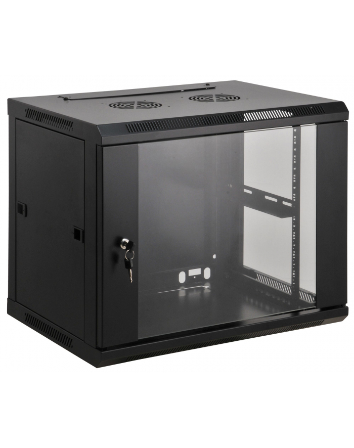 Intellinet Network Solutions Intellinet Szafka wisząca 19'' 9U/600 mm szklane drzwi zmontowana czarna główny