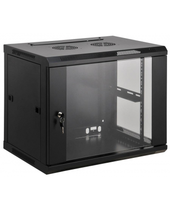 Intellinet Network Solutions Intellinet Szafka wisząca 19'' 15U/450 mm szklane drzwi zmontowana czarna
