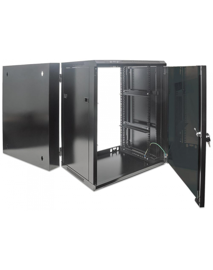 Intellinet Network Solutions Intellinet Szafka wisząca 19'' 15U/550 mm szklane drzwi dwusekcyjna czarna główny