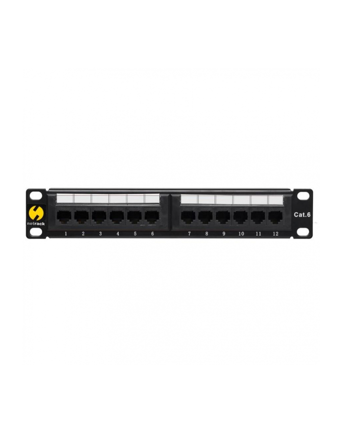 Netrack patchpanel 10'', 12 - portów kat. 6 UTP, bez wspornika główny