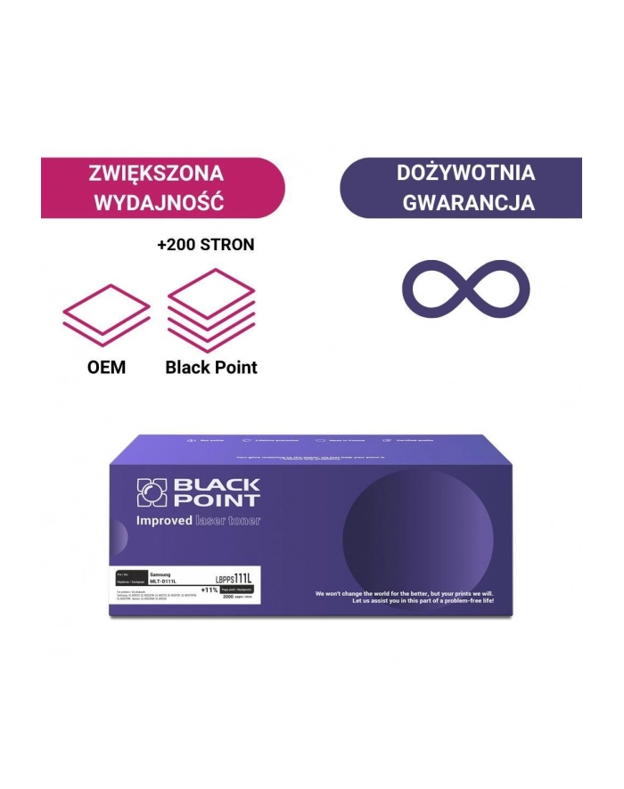 Toner Black Point LBPPS111L | black | 2000 str. | Samsung | MLT-D111L główny