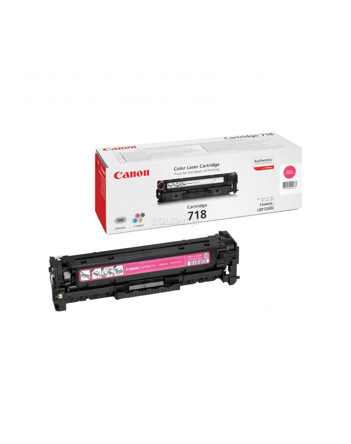 Toner Canon CRG718M do LBP-7200/7210/7660 | korporacyjny | 2 900 str. | magenta główny