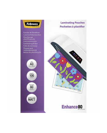 Fellowes folia do laminacji matowa | A3 | 80 mic | 303x426mm | 100 szt.