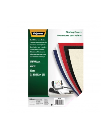 Fellowes okładki kartonowe Chromo A4 | białe | 100szt. nr 1