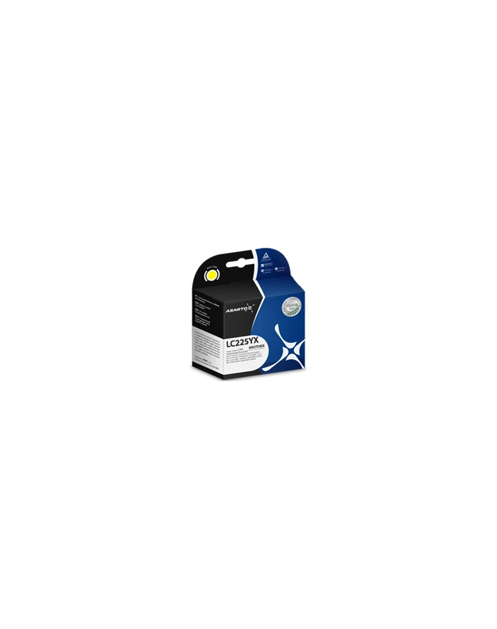 Tusz Asarto do Brother LC225XLY | DCP-J4120/MFC-J4420 | 1200 str. | yellow główny