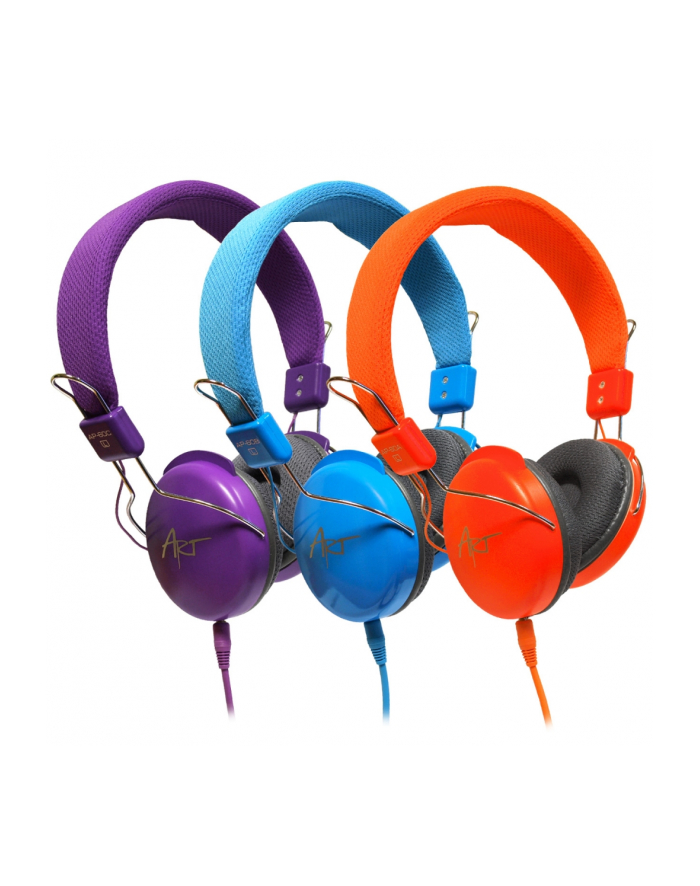 Art słuchawki multimedialne AP-60C fioletowe główny