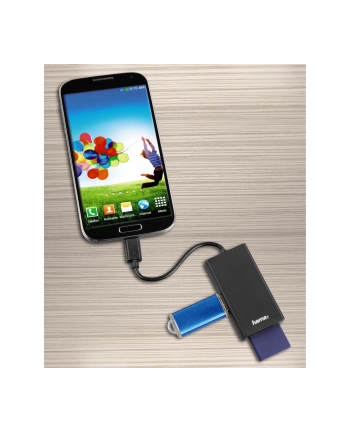 Hub USB 2.0 Hama 1:4 OTG + czytnik kart nr 1