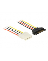 Kabel SATA zasilający (M) -> Molex (F) 20cm Delock - nr 12