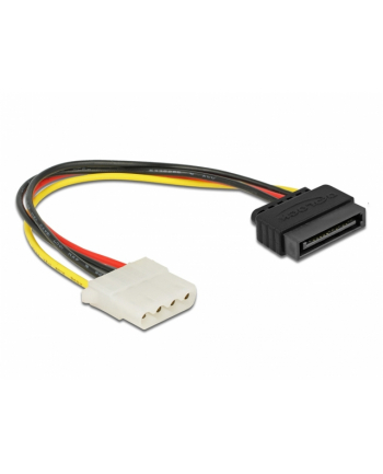 Kabel SATA zasilający (M) -> Molex (F) 20cm Delock