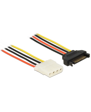 Kabel SATA zasilający (M) -> Molex (F) 20cm Delock