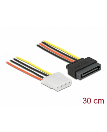 Kabel SATA zasilający (M) -> Molex (F) 30cm Delock