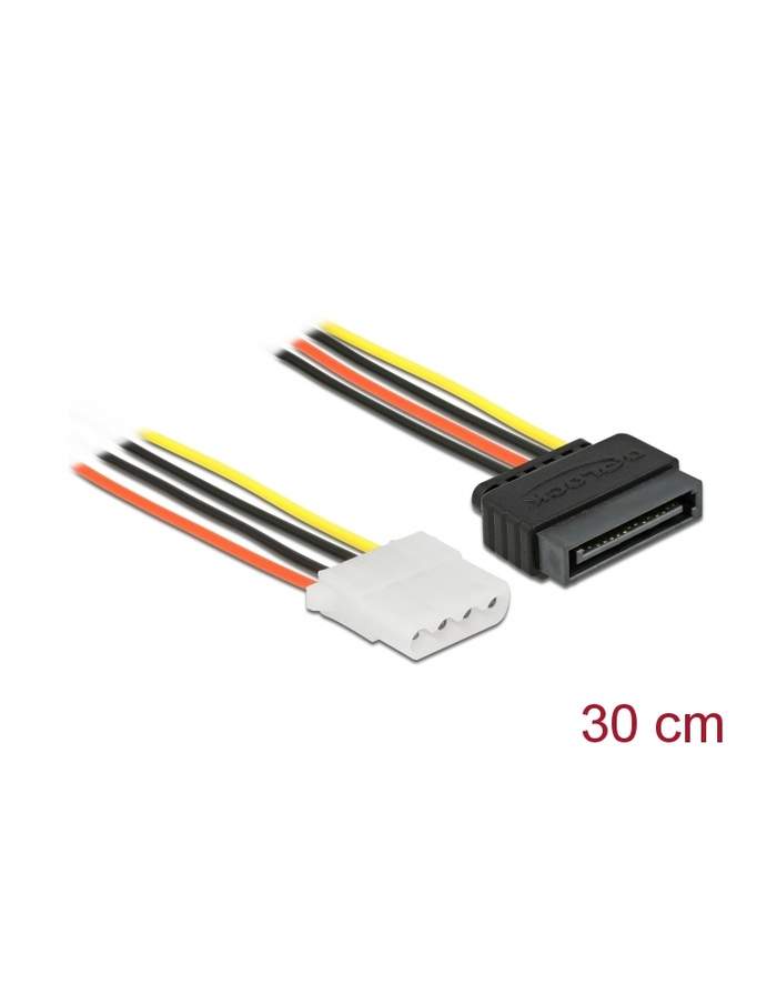 Kabel SATA zasilający (M) -> Molex (F) 30cm Delock główny