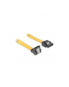 Kabel SATA DATA 0.1m z zatrzaskami metalowymi (krótkie wtyczki) kątowy Delock - nr 10
